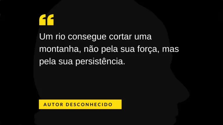 Um rio consegue cortar uma montanha
