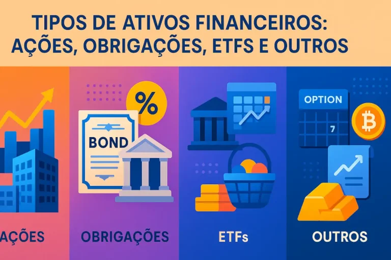 Tipos de ativos financeiros: ações, obrigações, ETFs e outros