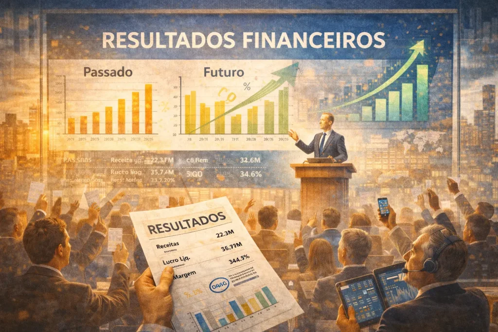 apresentação de resultados financeiros