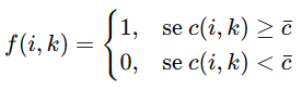 regra para calcular a matriz binária de dominância por concordância